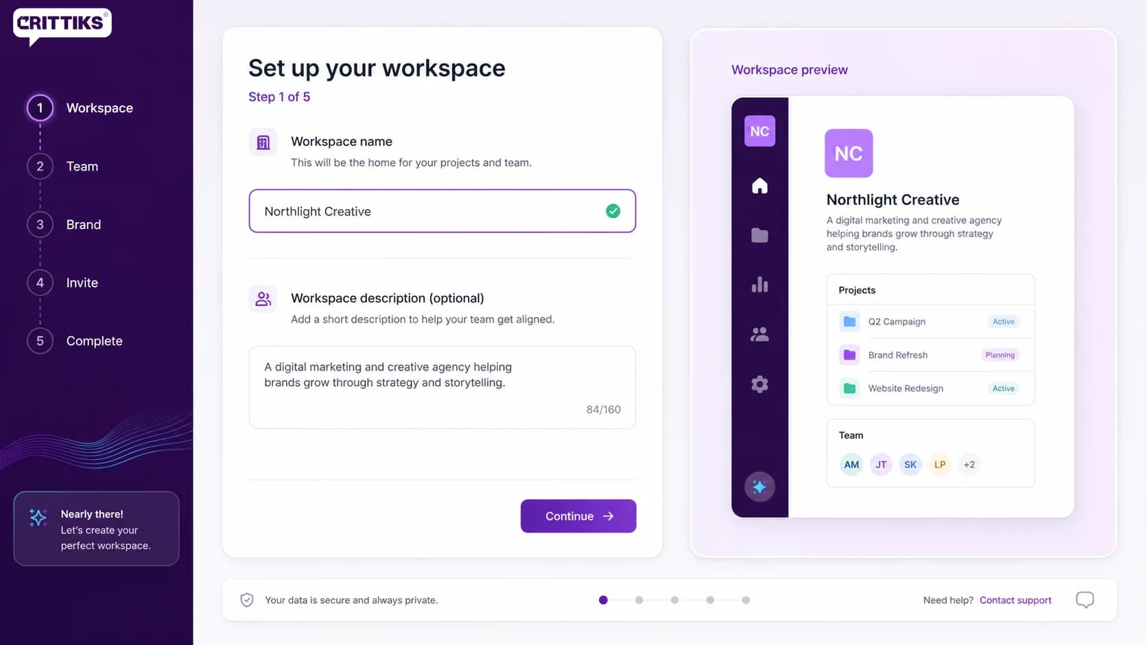 Sign Up & Set Up Preview